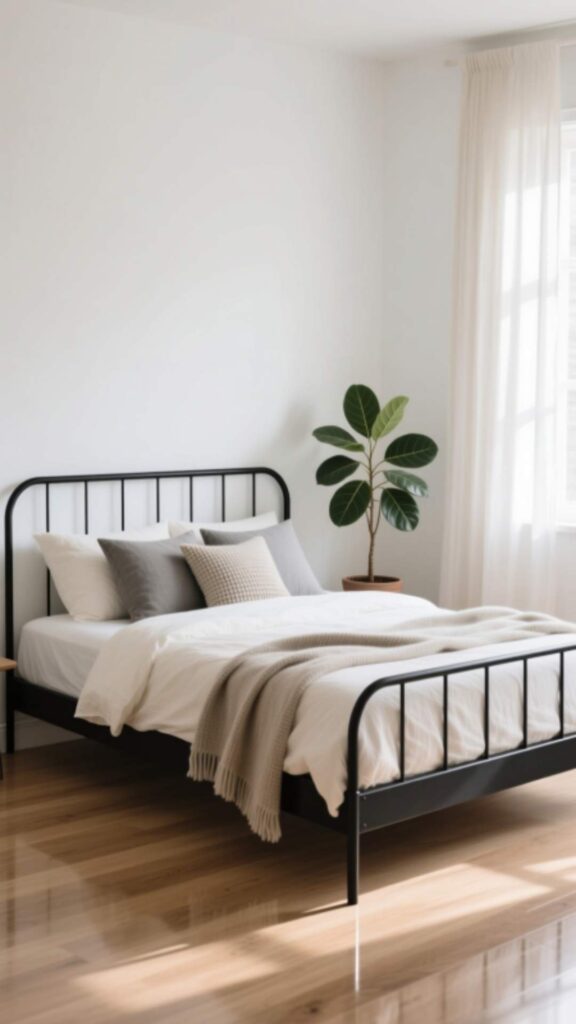Scandinavian-Style Metal Bed Frame