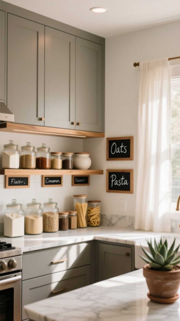 Pantry with Chalkboard Labels