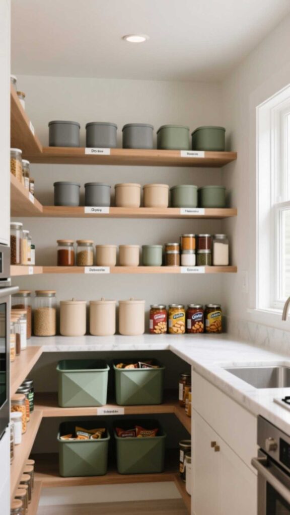 Labeled Pantry Sections