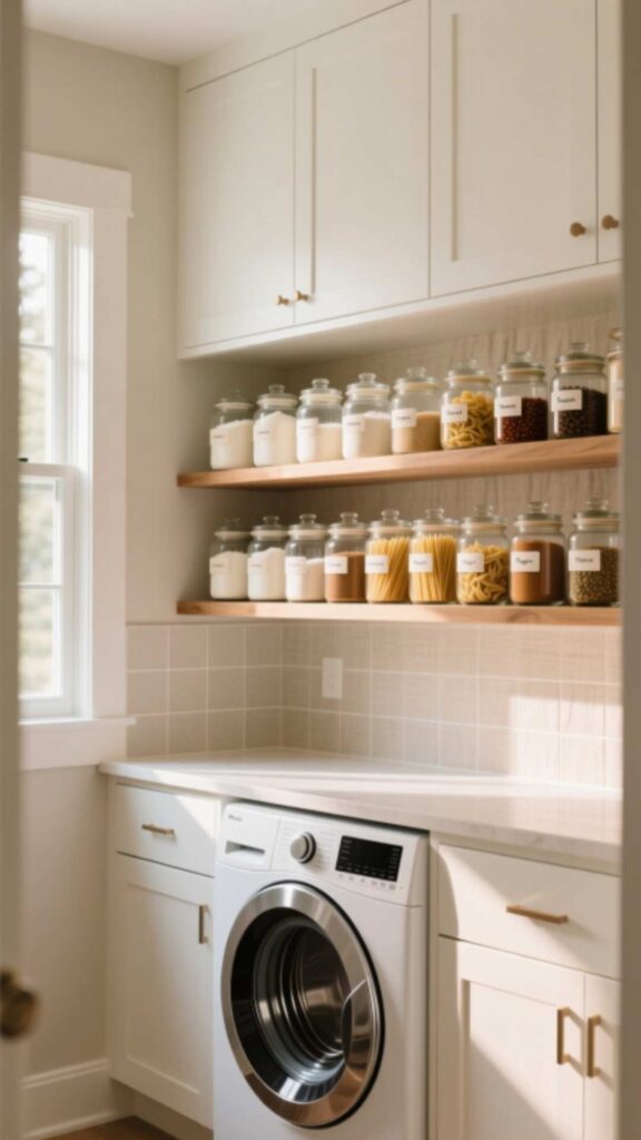 Pantry with Labels and Jars