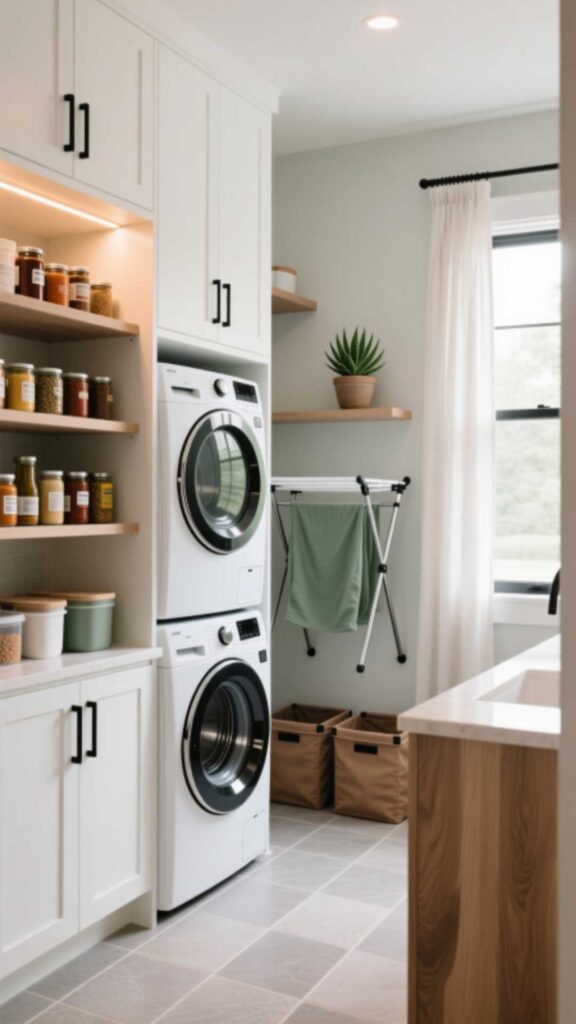 Pantry in Laundry Mudroom Combo