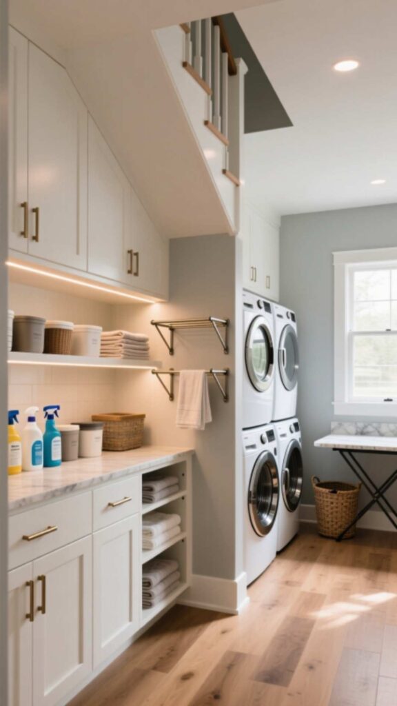Pantry Under Stairs Laundry Area