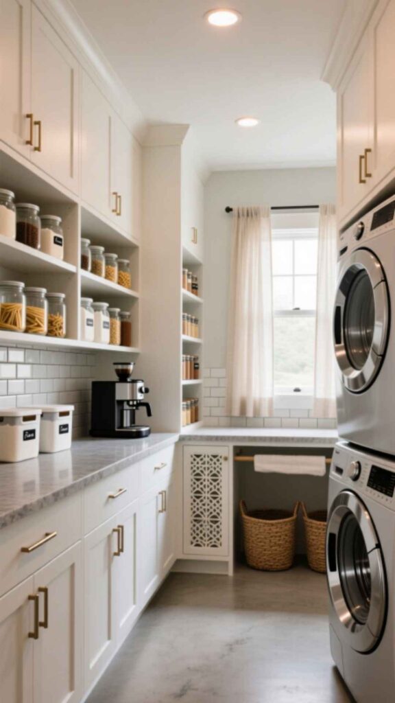 Walk-In Pantry in Laundry Room