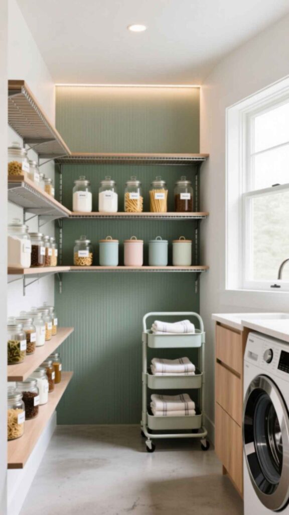 Pantry with Wire Shelving