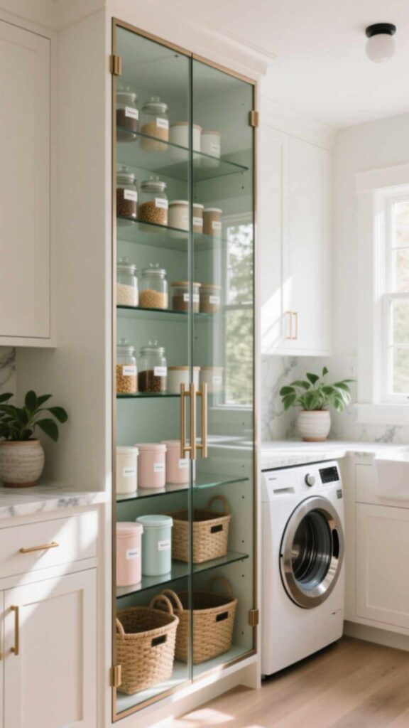 Glass Door Pantry Cabinets