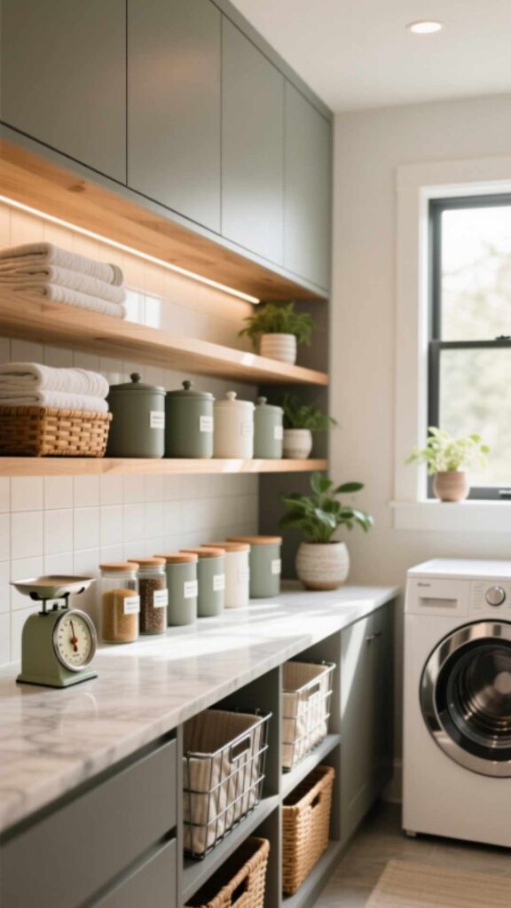 Pantry with Baskets and Bins