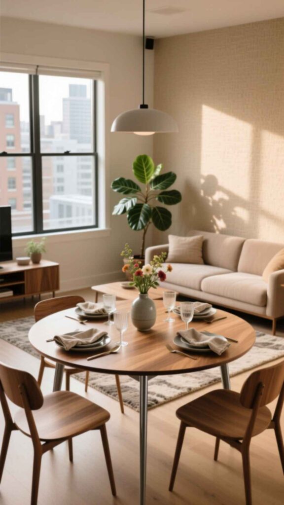 Incorporate a Round Dining Table