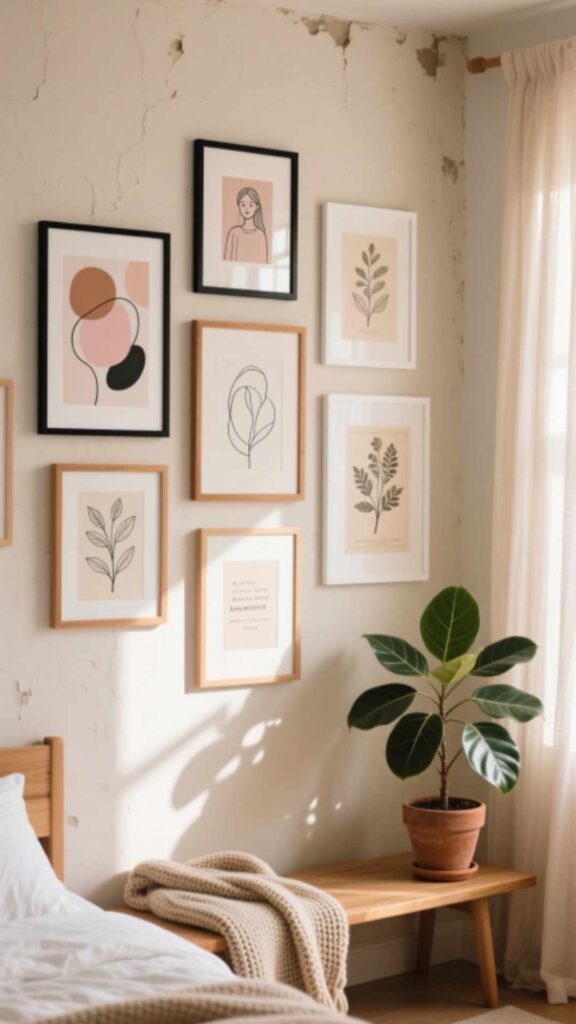 Gallery Wall with Aesthetic Prints