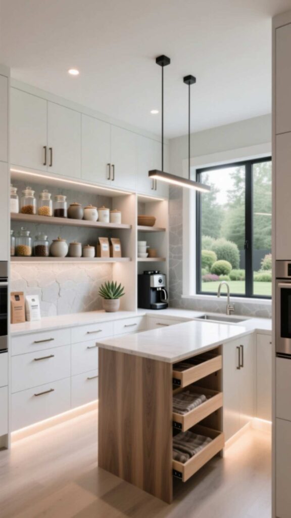 U-Shaped Walk-In Pantry