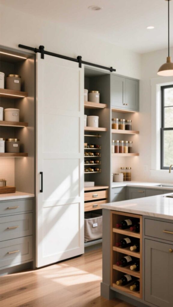 Walk-In Pantry with Sliding Door