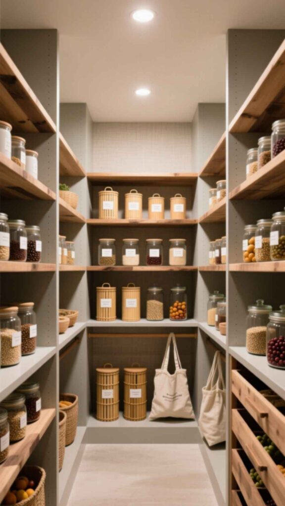 Walk-In Pantry with Eco-Friendly Storage