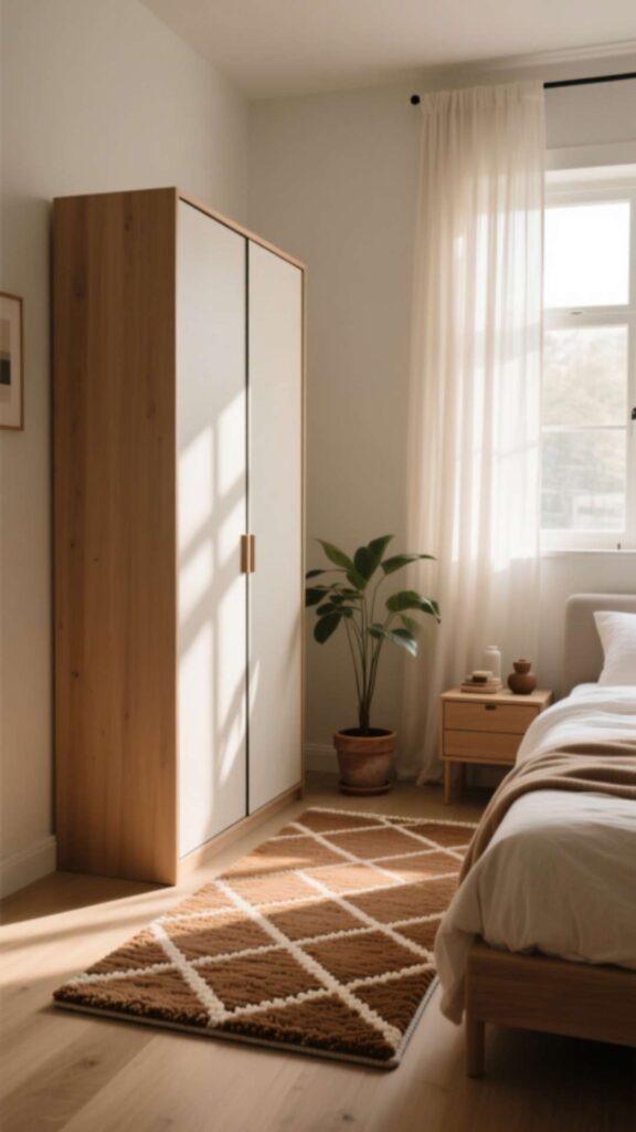 Place a Small Rug or Mat Near Your Wardrobe