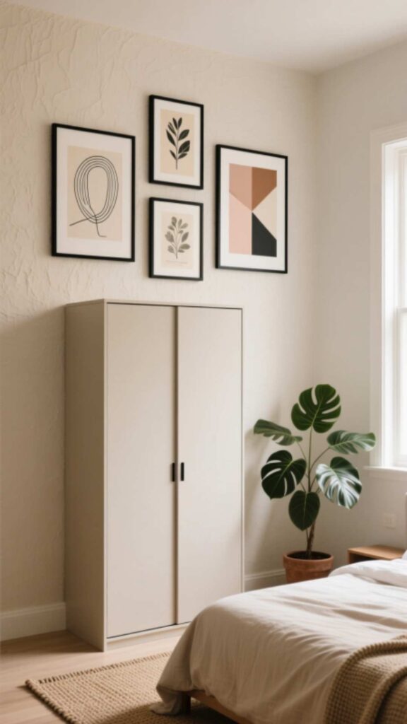 Hang Artwork or Frames Above the Wardrobe
