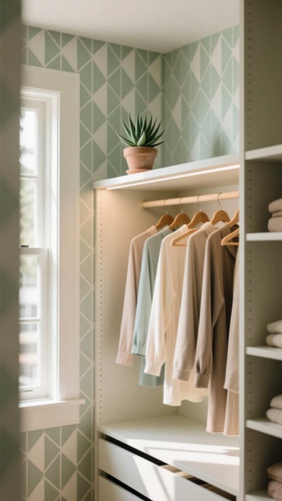 Apply Peel-and-Stick Wallpaper Inside the Wardrobe