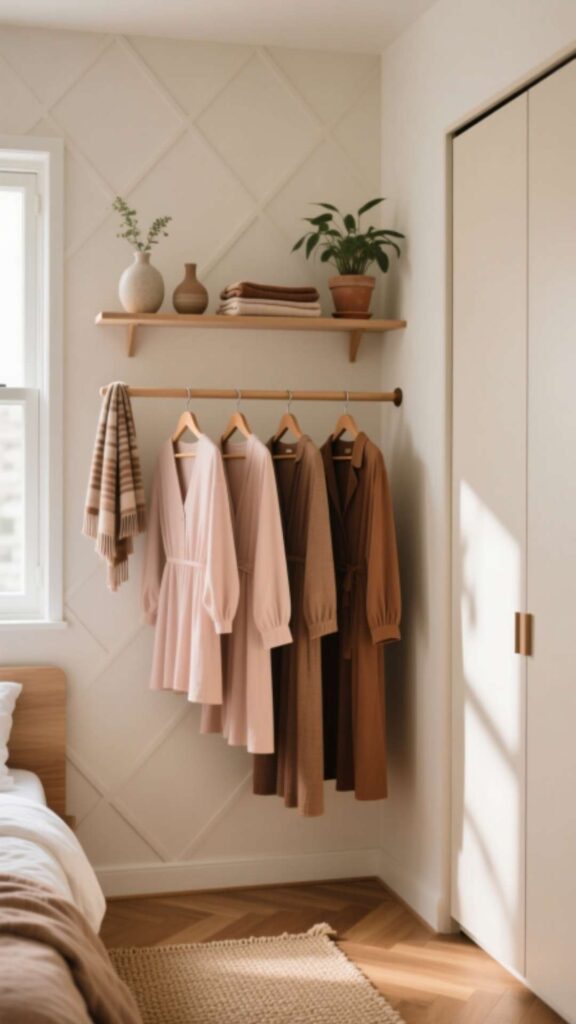 Add a Dress Rail Next to the Wardrobe