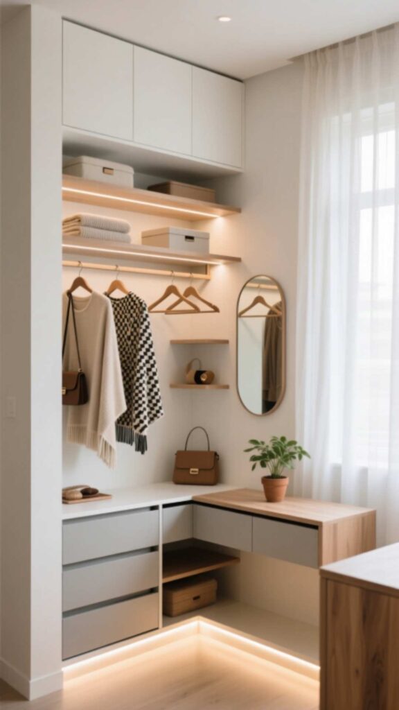 Add Soft LED Lighting Inside the Wardrobe