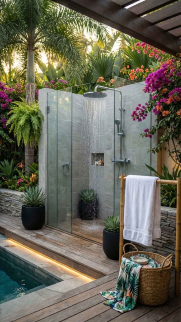 Outdoor Showers for Pool or Beach Style