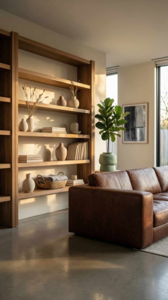 Open Shelving With Neutral Decor