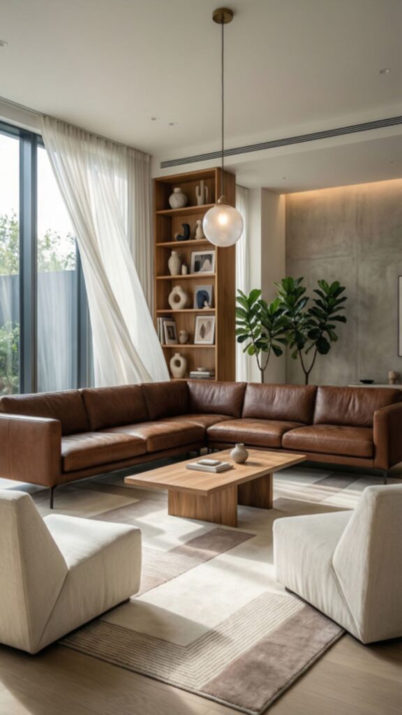 Modern Contrast With Light Furniture