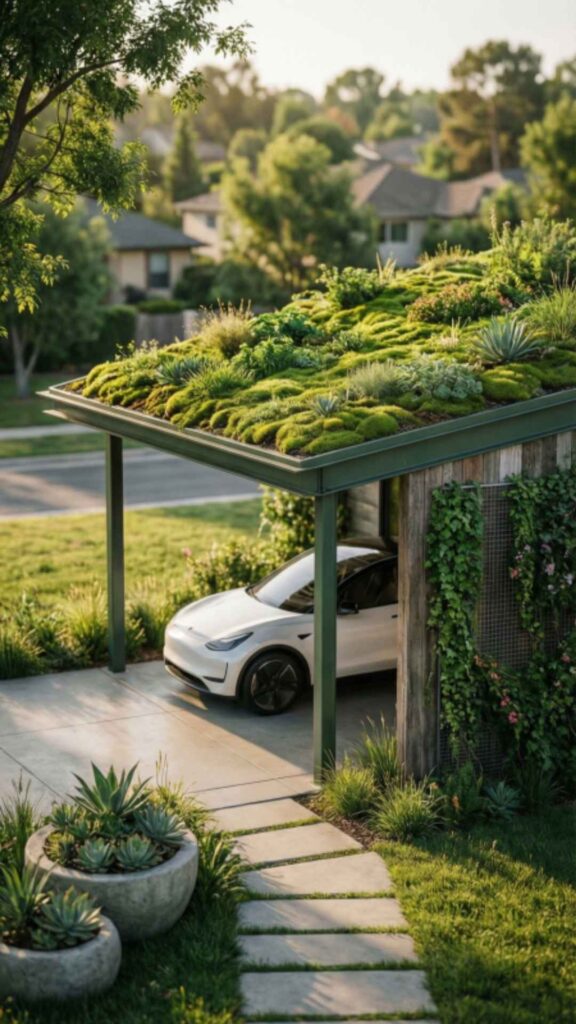 Green Roof Carport for Eco-Friendly Homes