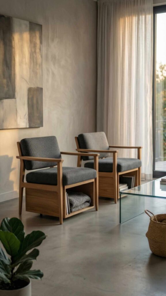 Storage Chairs for Hidden Space