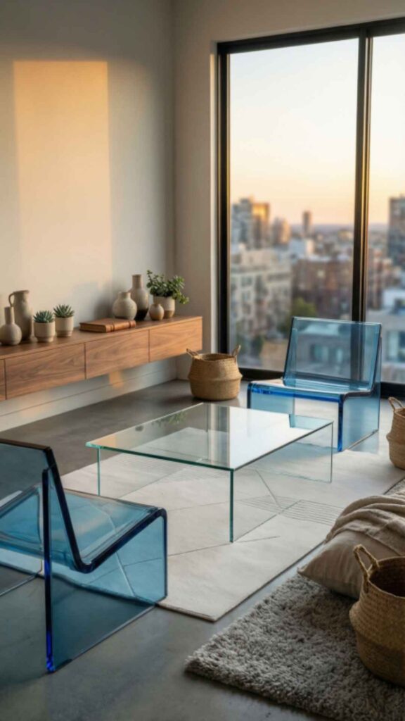 Choose Glass or Acrylic Furniture