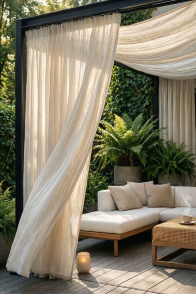 Install Outdoor Curtains for Privacy