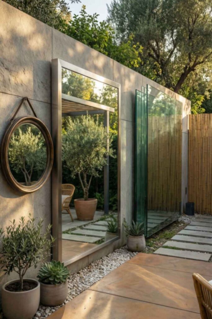 Use Backyard Mirrors to Create Depth