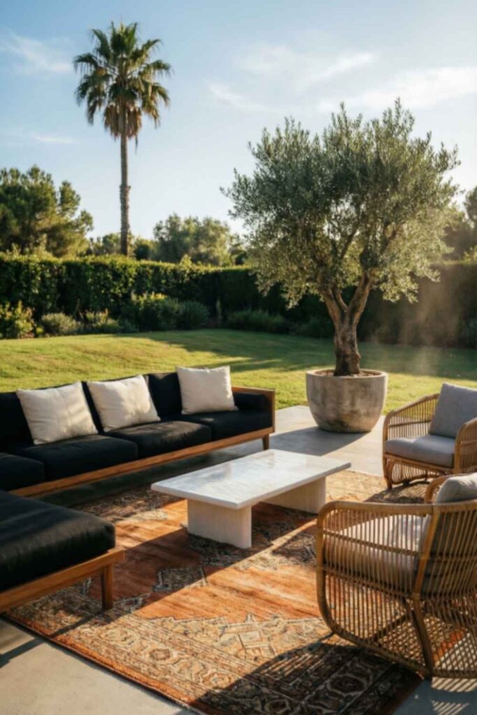 Use Outdoor Rugs to Define Spaces