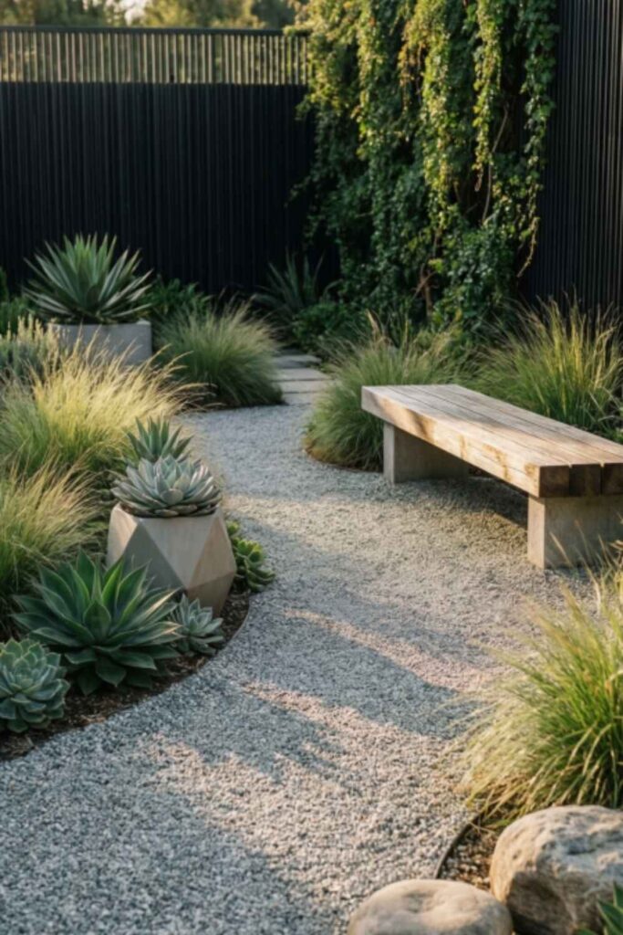 Use Gravel or Mulch for Low-Maintenance Areas