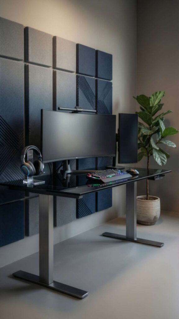 Gaming Desk with Sound Panels