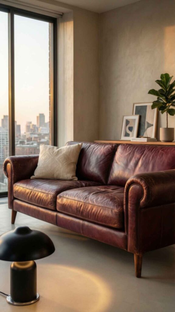 Retro Leather Sofa