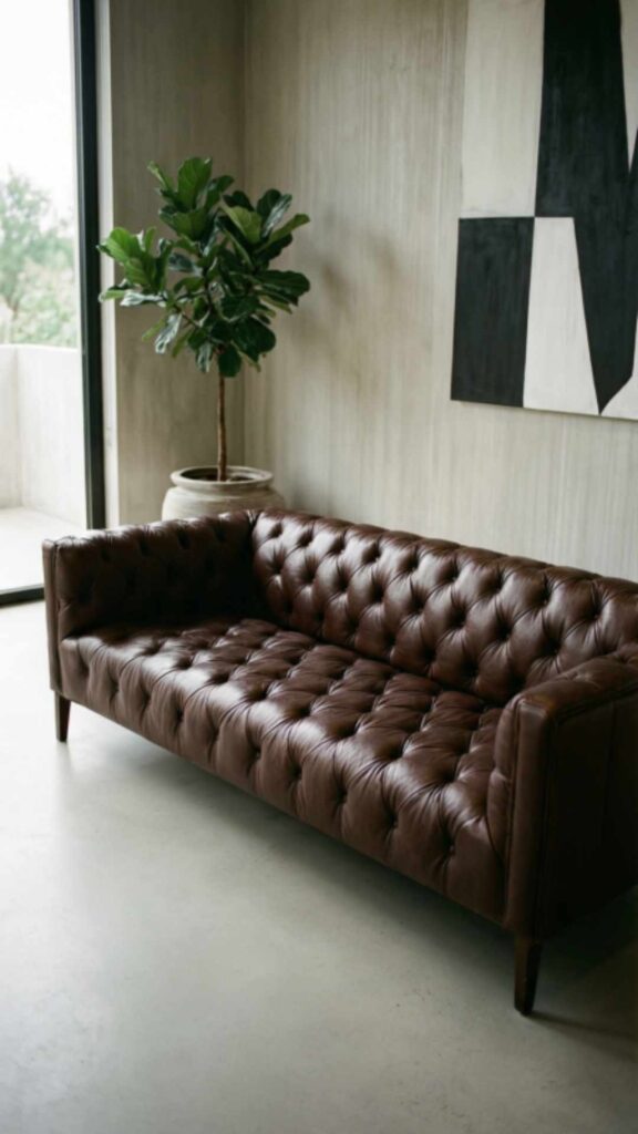 Tufted Leather Sofa