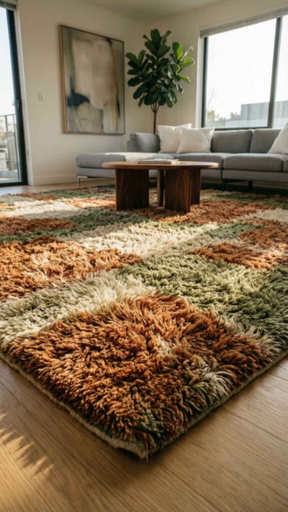 Shag Carpets for a Cozy Retro Feel