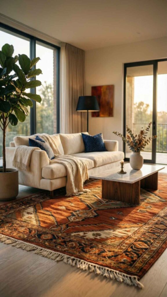 Carpets with Warm Tones for Cozy Spaces