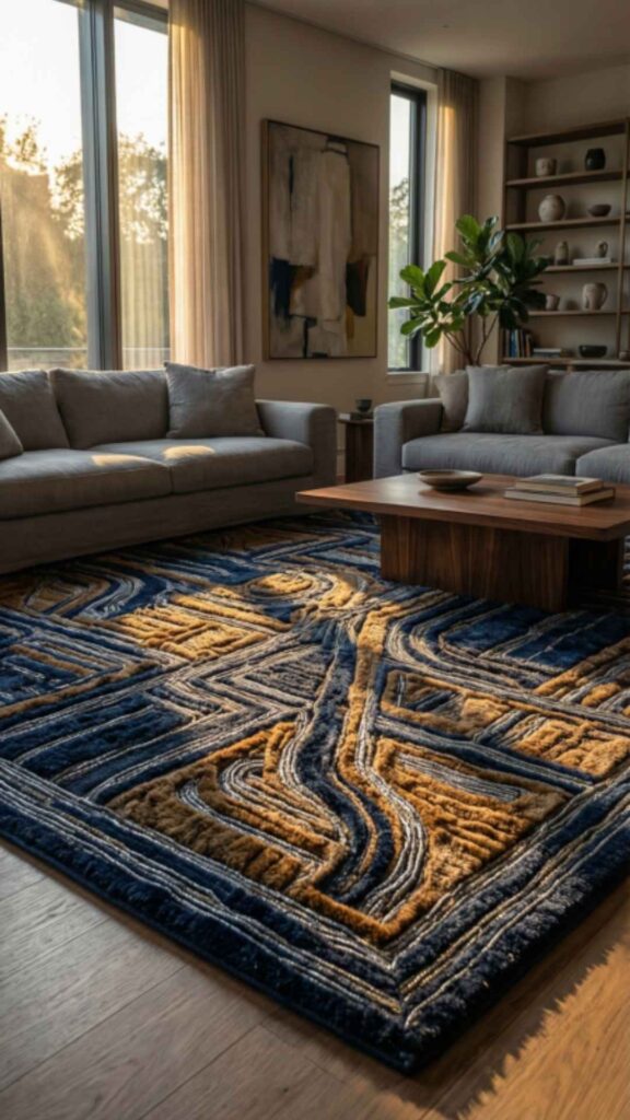 Textured Carpets for Depth and Warmth