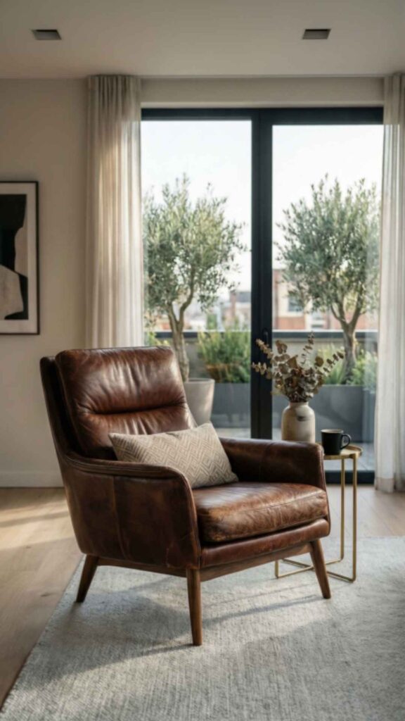 Classic Leather Lounge Chair