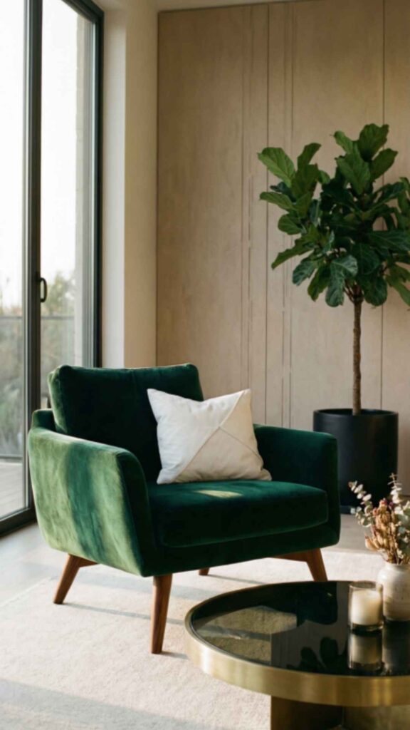 Velvet Statement Lounge Chair