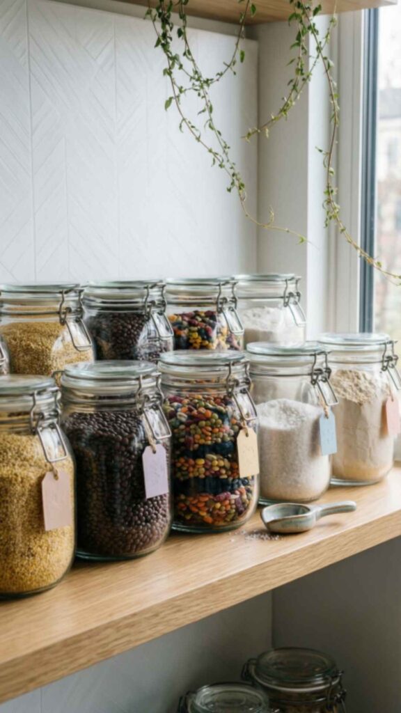 Use Clear Jars for Bulk Items