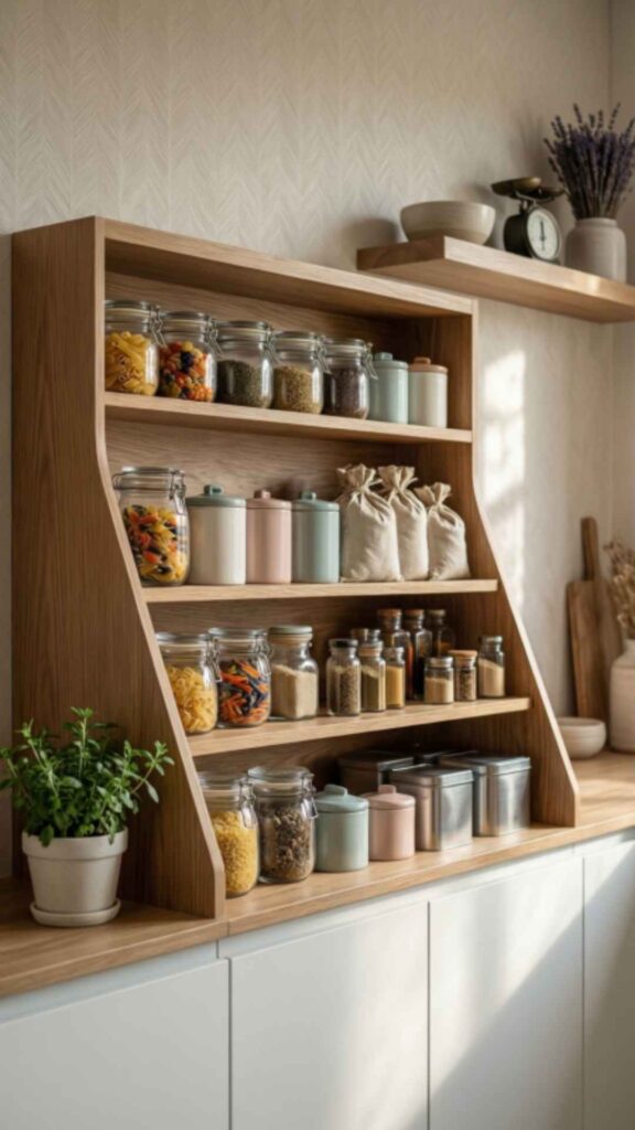 Incorporate Tiered Shelf Organizers