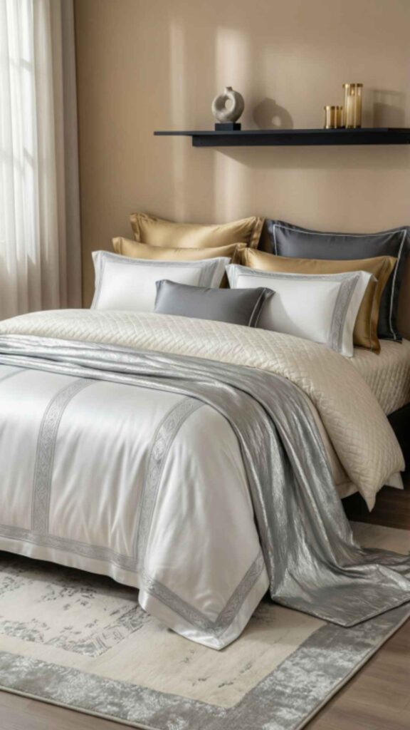 Metallic Accent Queen Comforter Set