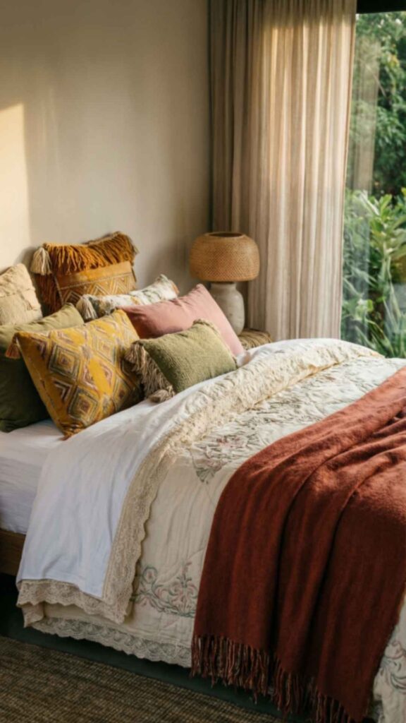 Boho-Chic Layered Queen Comforter Set