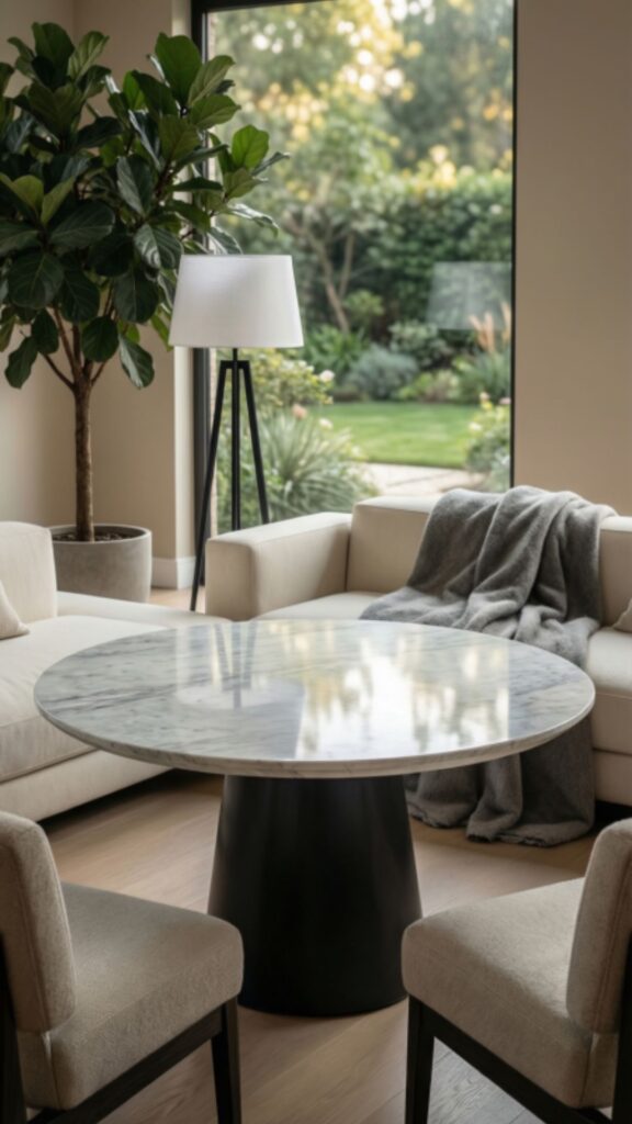 Round Marble Table for a Luxury Touch