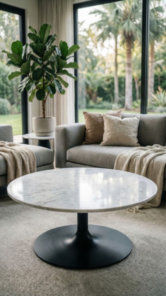 Modern Round Coffee Table for a Clean Look