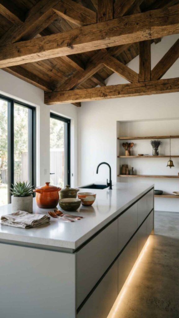 Exposed Wooden Beams