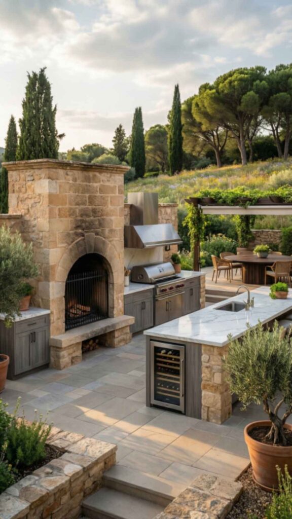 Outdoor Stone Kitchen Extensions
