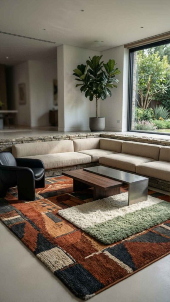 Textural Contrast with Rugs