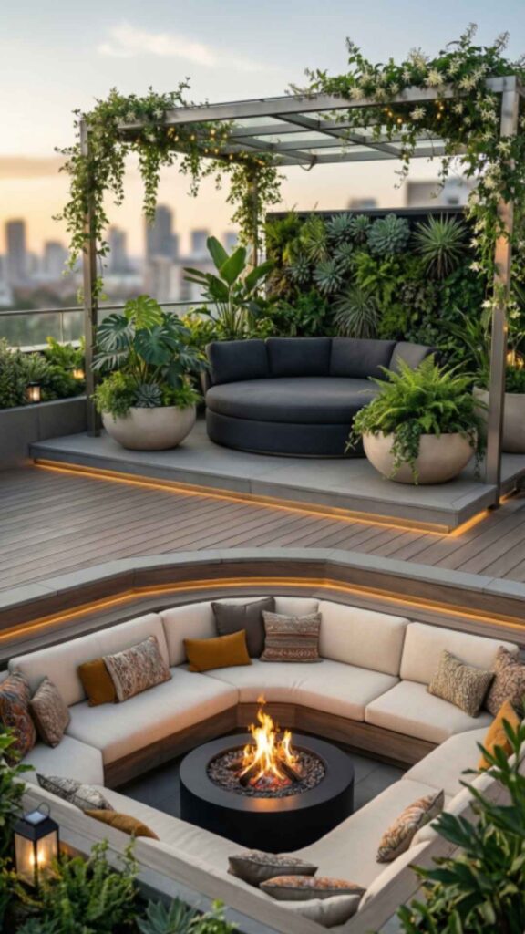 Terrace With Multi-Level Seating