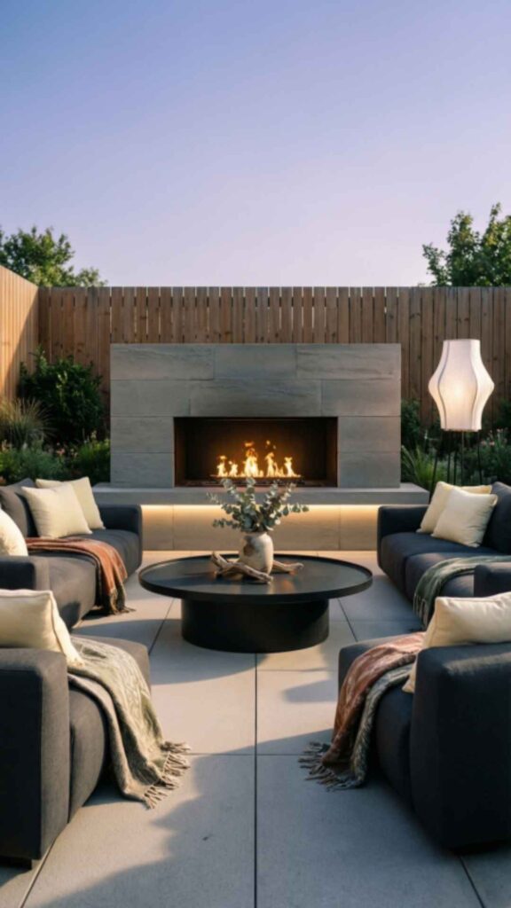 Terrace With Outdoor Fireplace