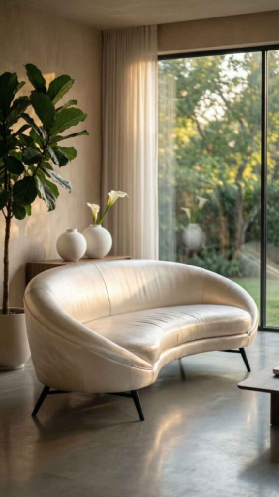 Curved Sofa for Soft and Elegant Style
